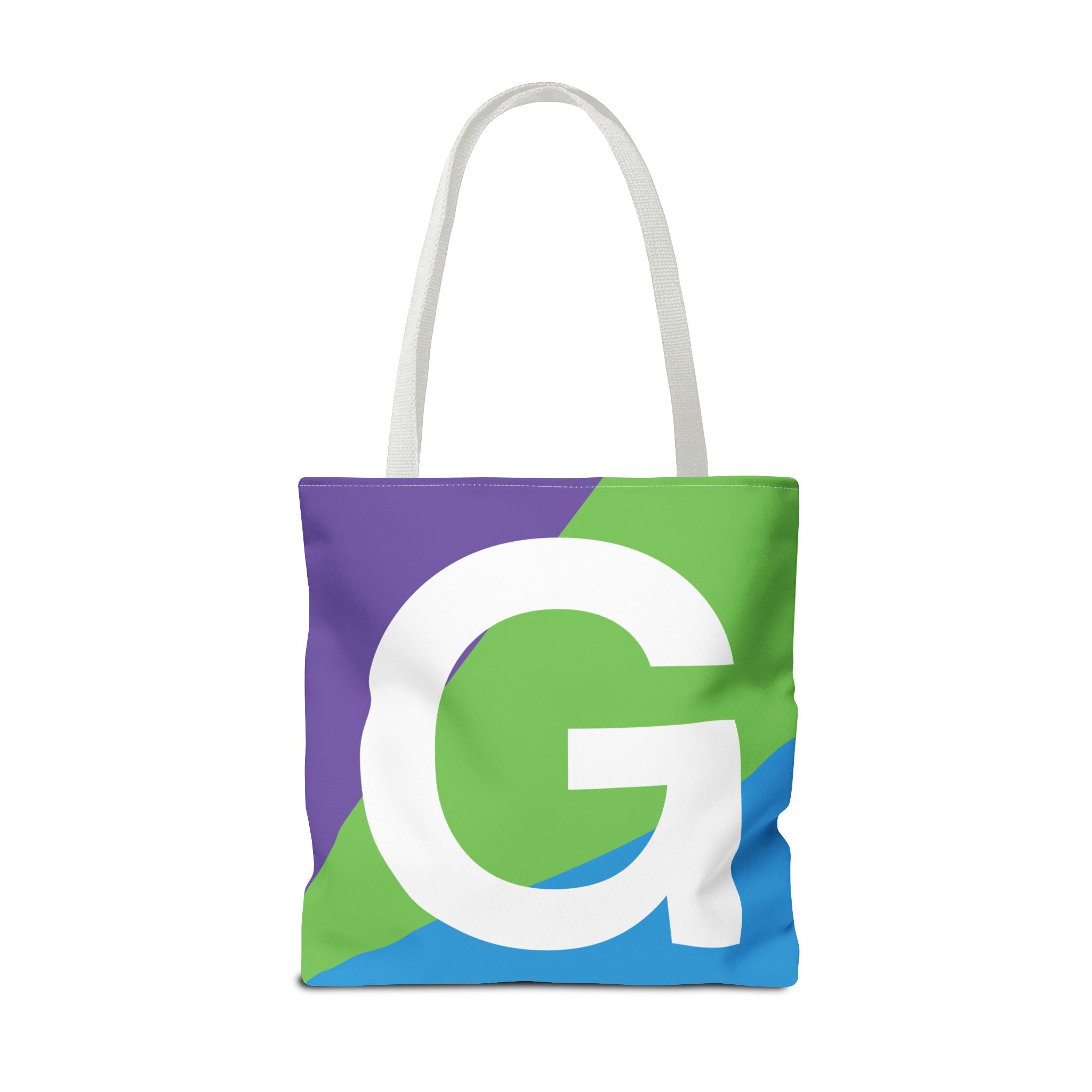 Monogram 'G' Colorblock Tote Bag — Personalized Initial G Shoulder Tote