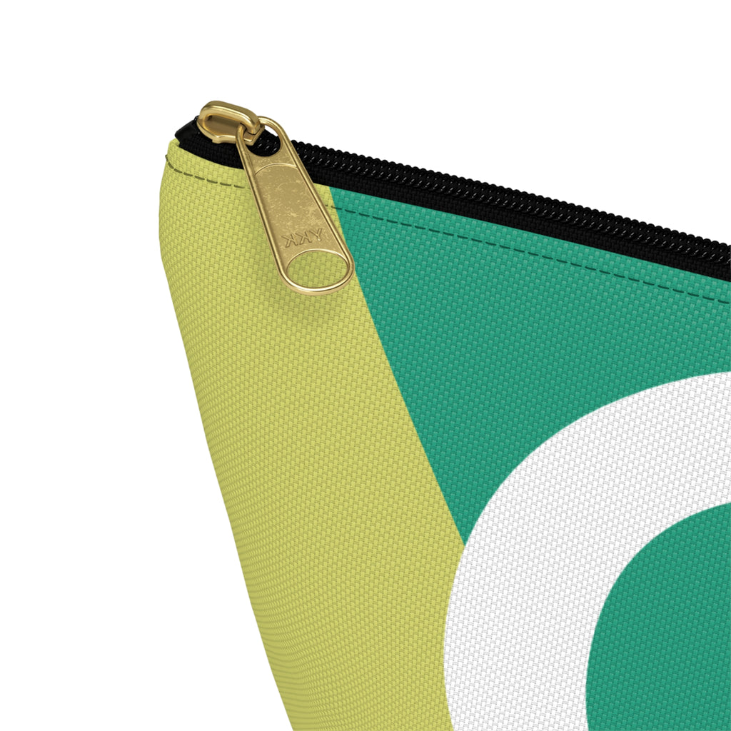 Initials Colorblock Accessory Pouch — Monogram O T-Bottom Cosmetic Bag
