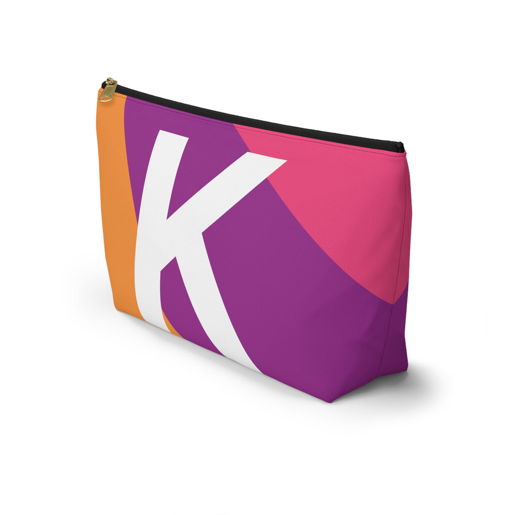 Colorblock Accessory Pouch — Monogram K T-Bottom Cosmetic Bag