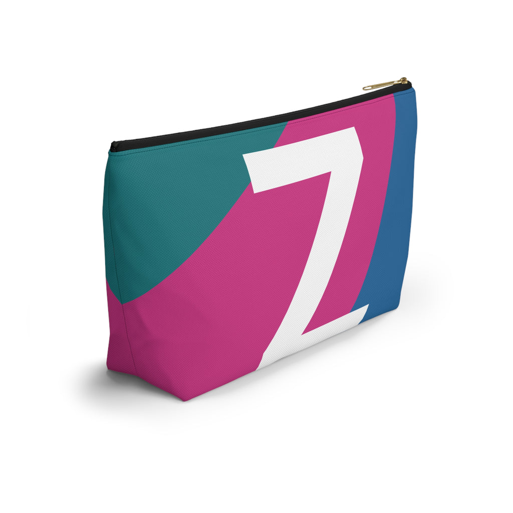 Initials Colorblock Accessory Pouch — Monogram Z T-Bottom Cosmetic Bag