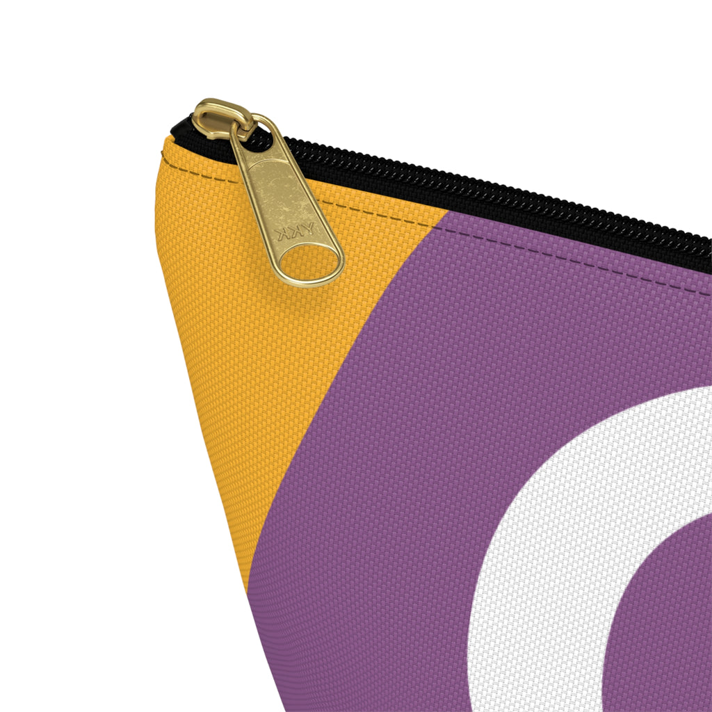 Initials Colorblock Accessory Pouch — Monogram C T-Bottom Cosmetic Bag