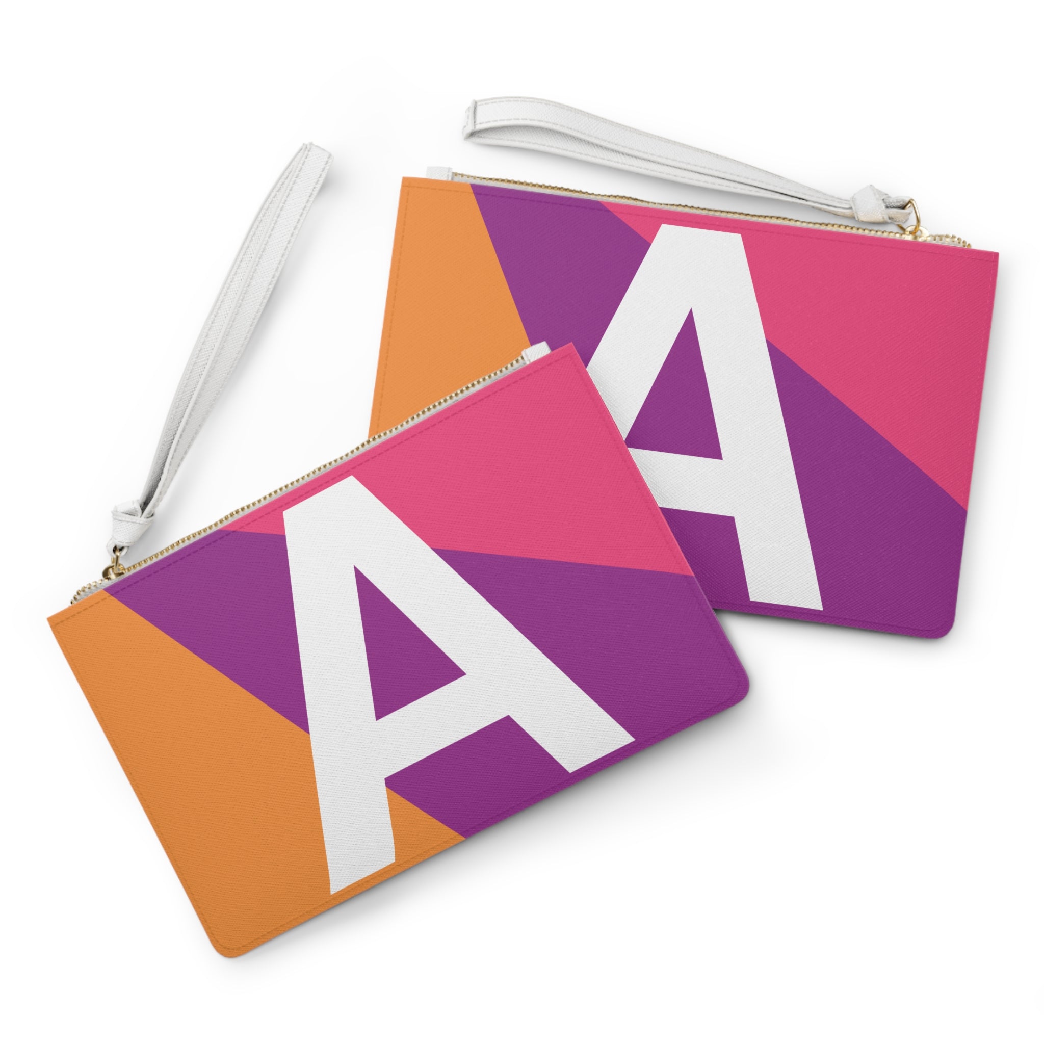 Monogram 'A' Colorblock Clutch Bag — Bold Geometric Wristlet for Everyday & Gifts