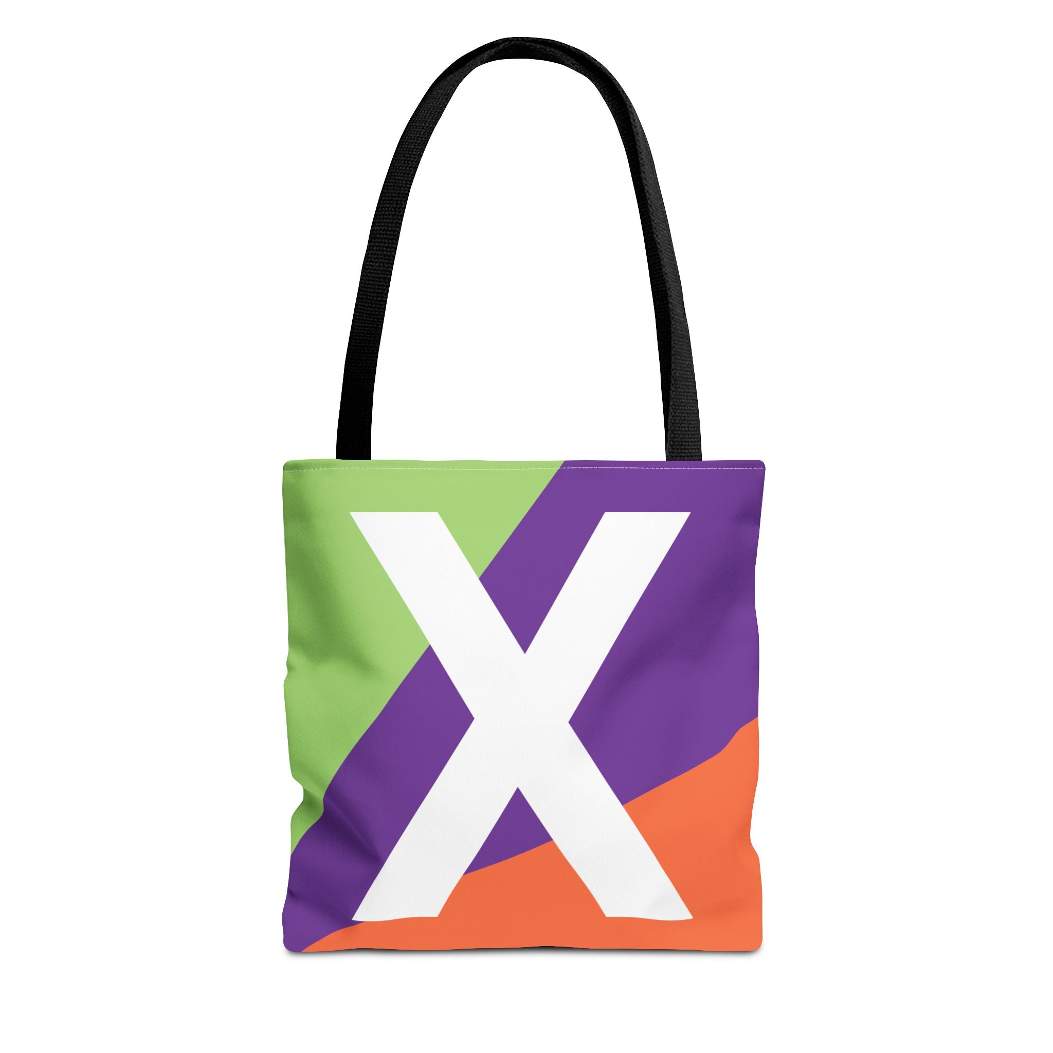 Monogram 'X' Colorblock Tote Bag — Personalized Initial X Shoulder Tote
