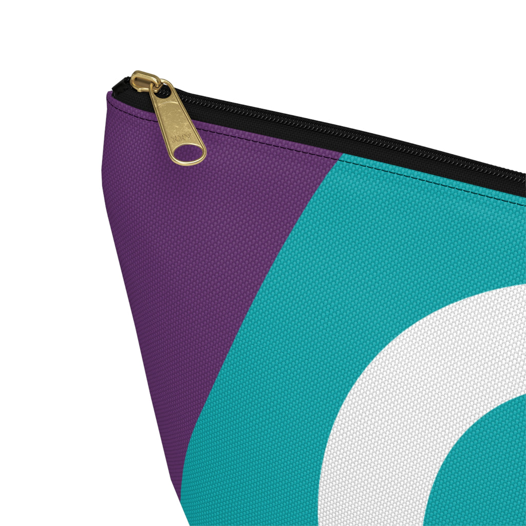 Initials Colorblock Accessory Pouch — Monogram C T-Bottom Cosmetic Bag