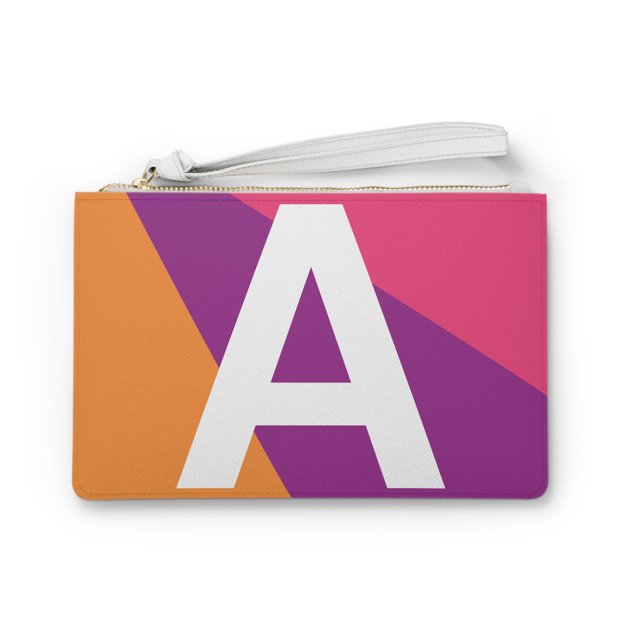 Monogram 'A' Colorblock Clutch Bag — Bold Geometric Wristlet for Everyday & Gifts