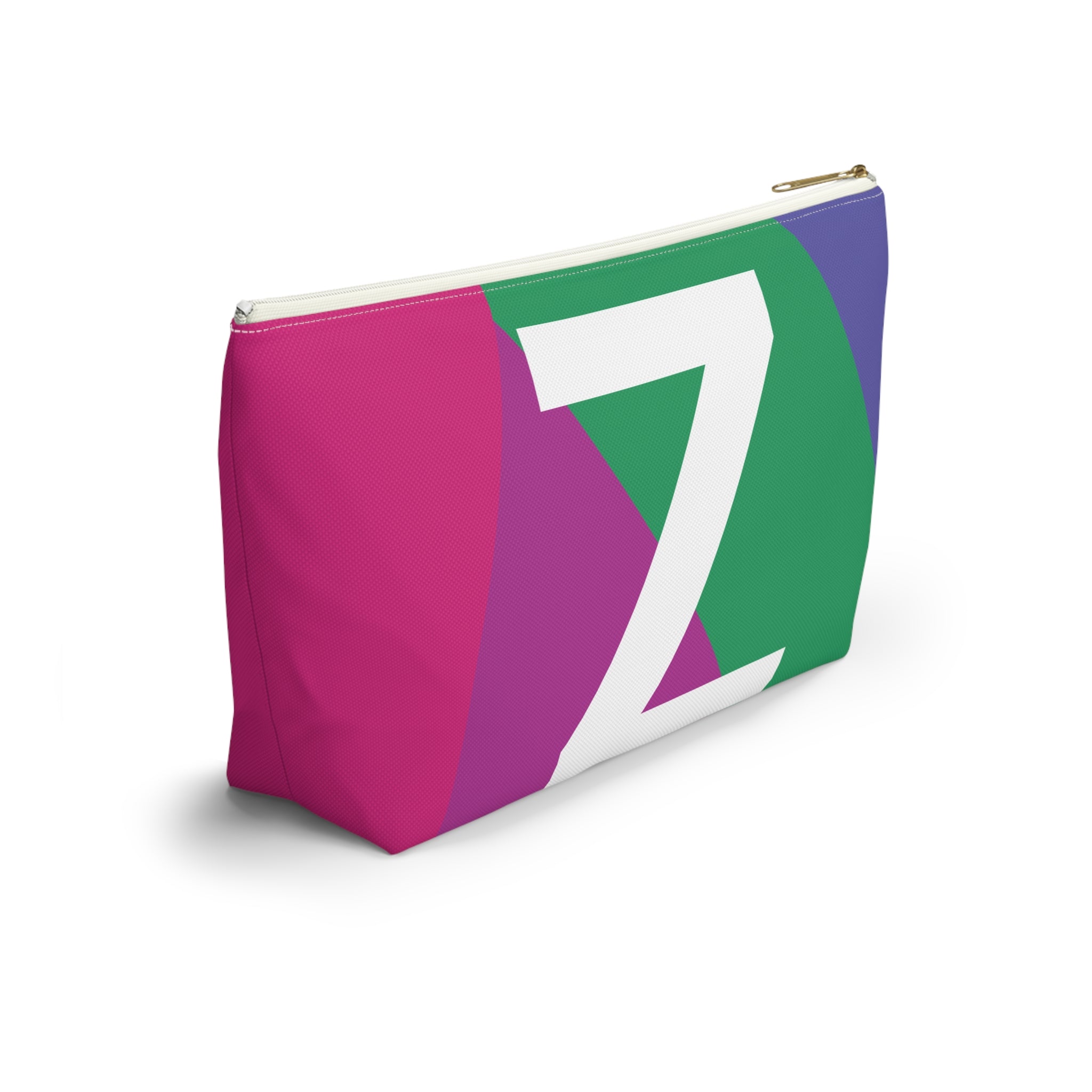 Initials Colorblock Accessory Pouch — Monogram Z T-Bottom Cosmetic Bag