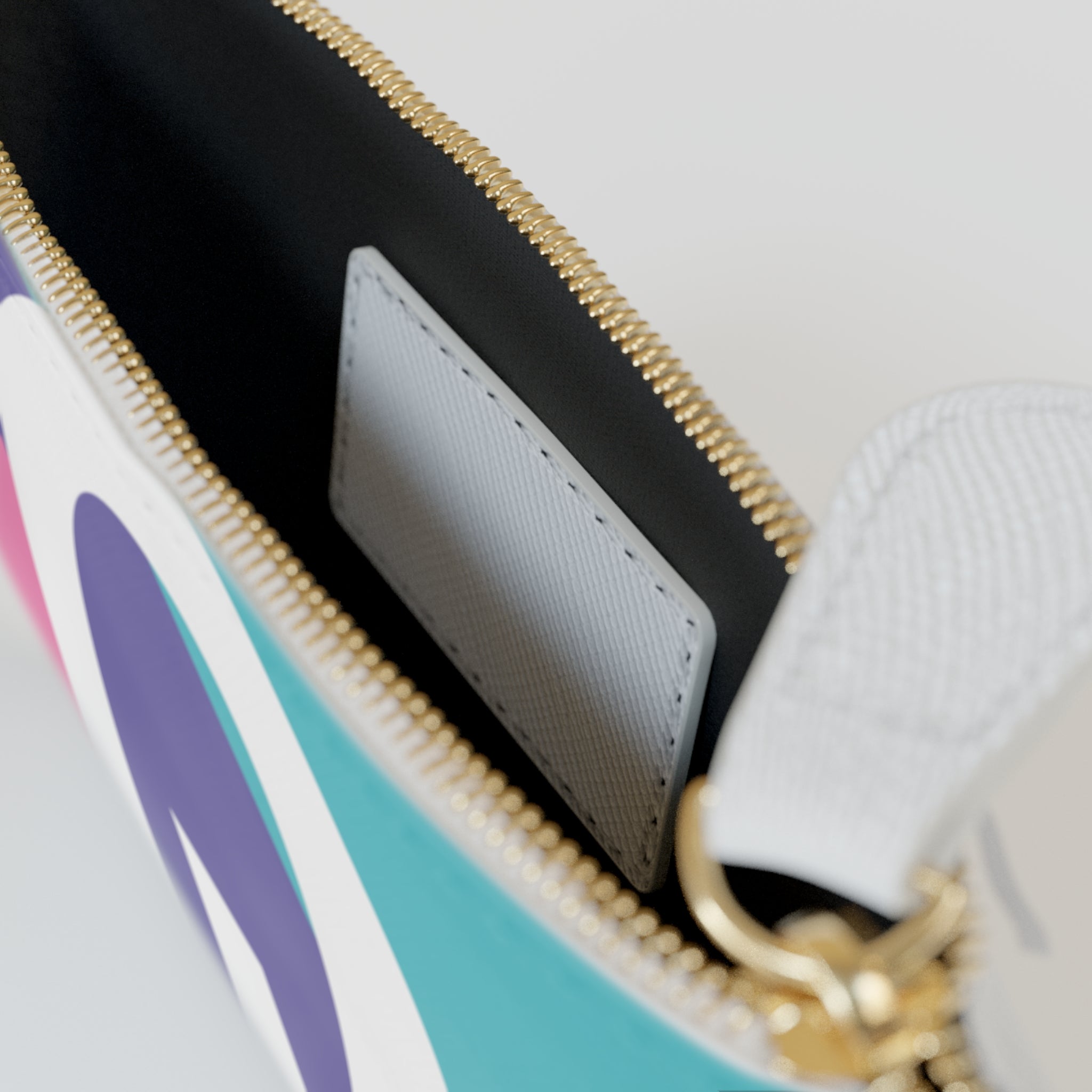 Initial Q Mini Clutch — Colorblock Monogram Wristlet Wallet