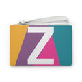 Monogram 'Z' Colorblock Clutch Bag — Bold Geometric Wristlet for Everyday & Gifts