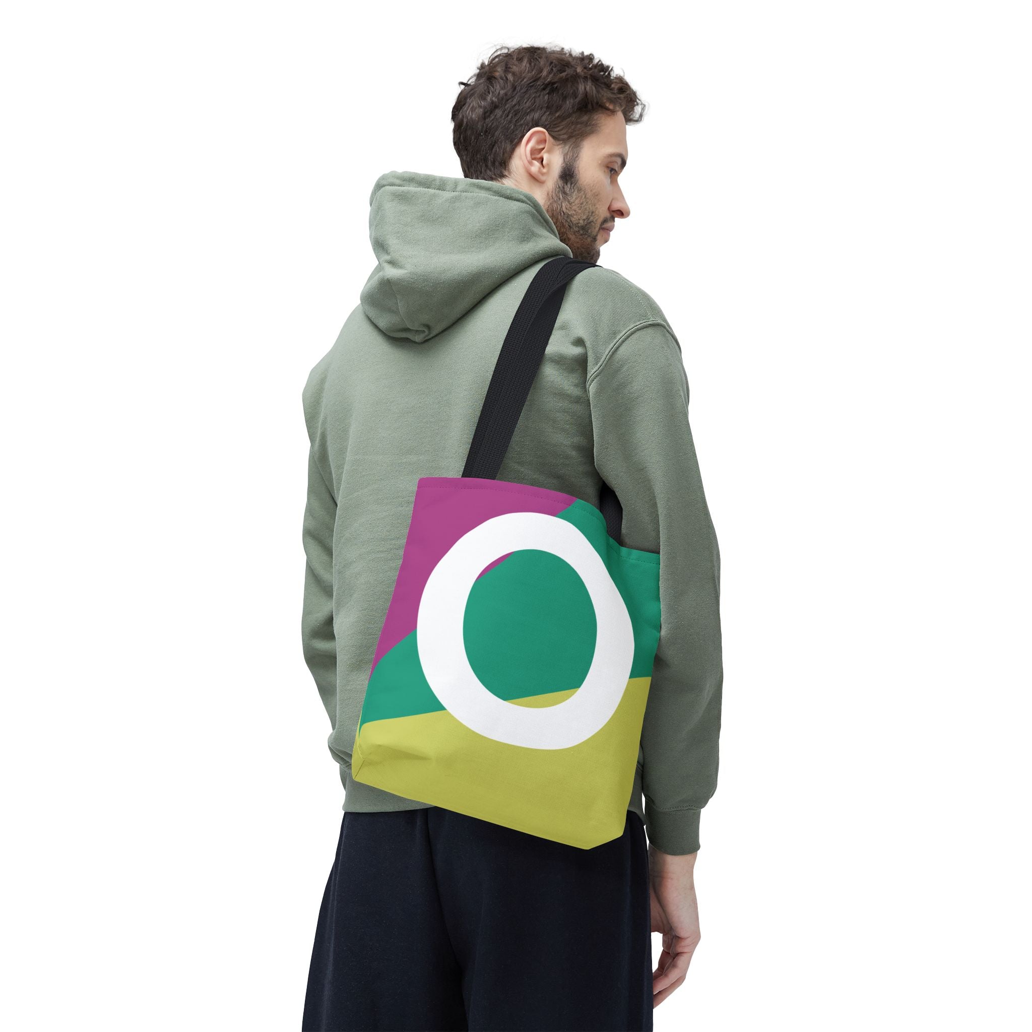 Monogram 'O' Colorblock Tote Bag — Personalized Initial O Shoulder Tote
