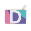Initial D Mini Clutch — Colorblock Monogram Wristlet Wallet