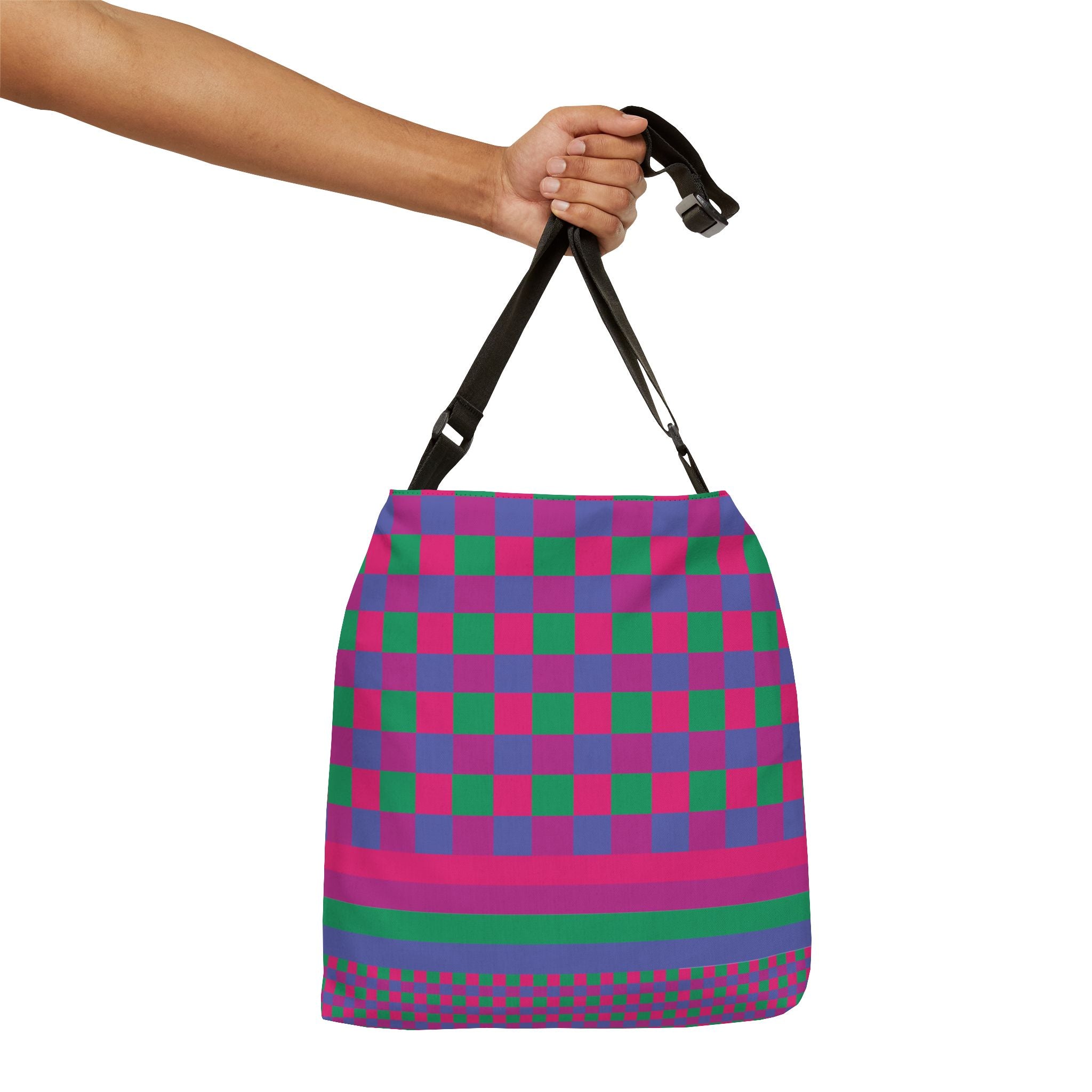Colorblock Geometric Tote Bag