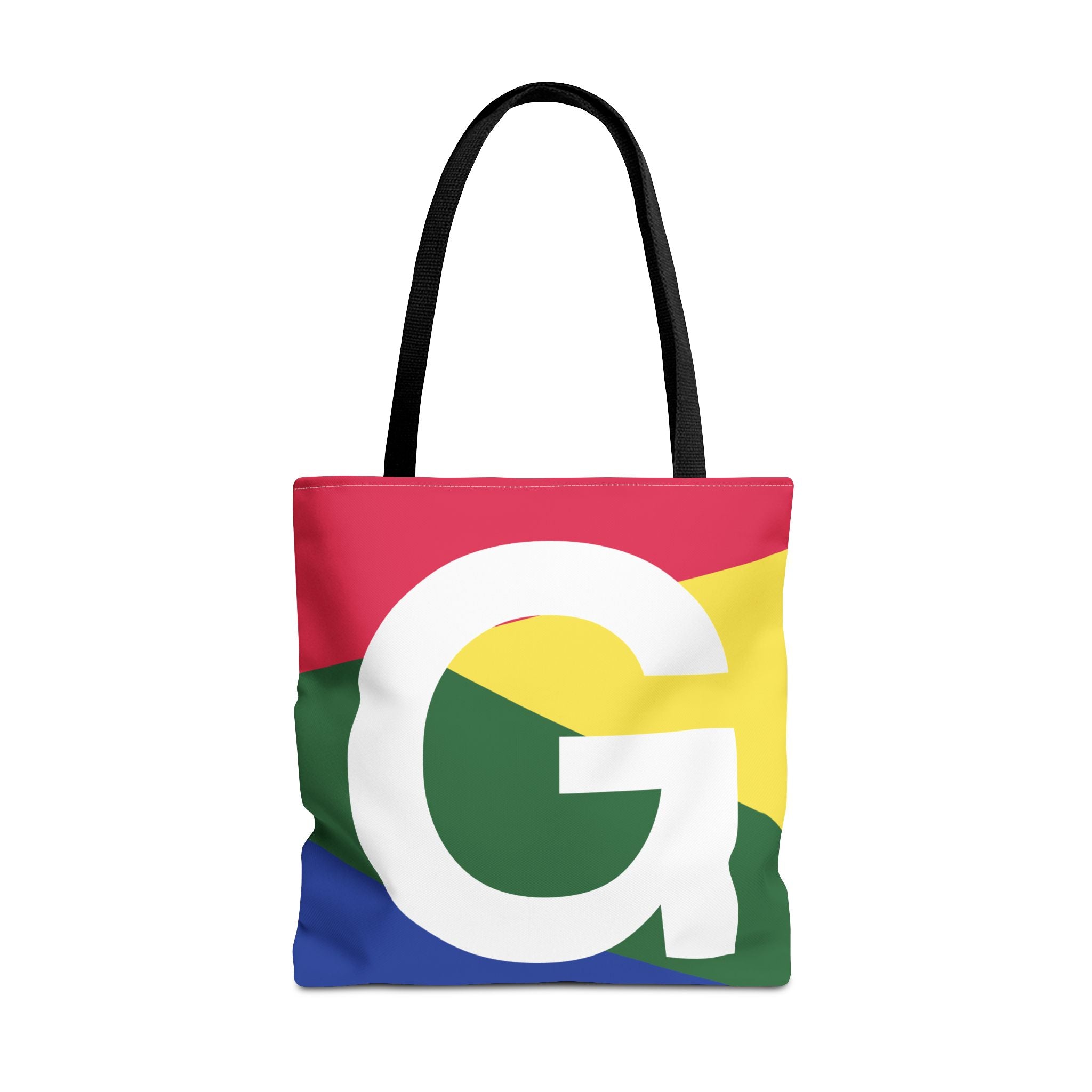 Monogram 'G' Colorblock Tote Bag — Personalized Initial G Shoulder Tote
