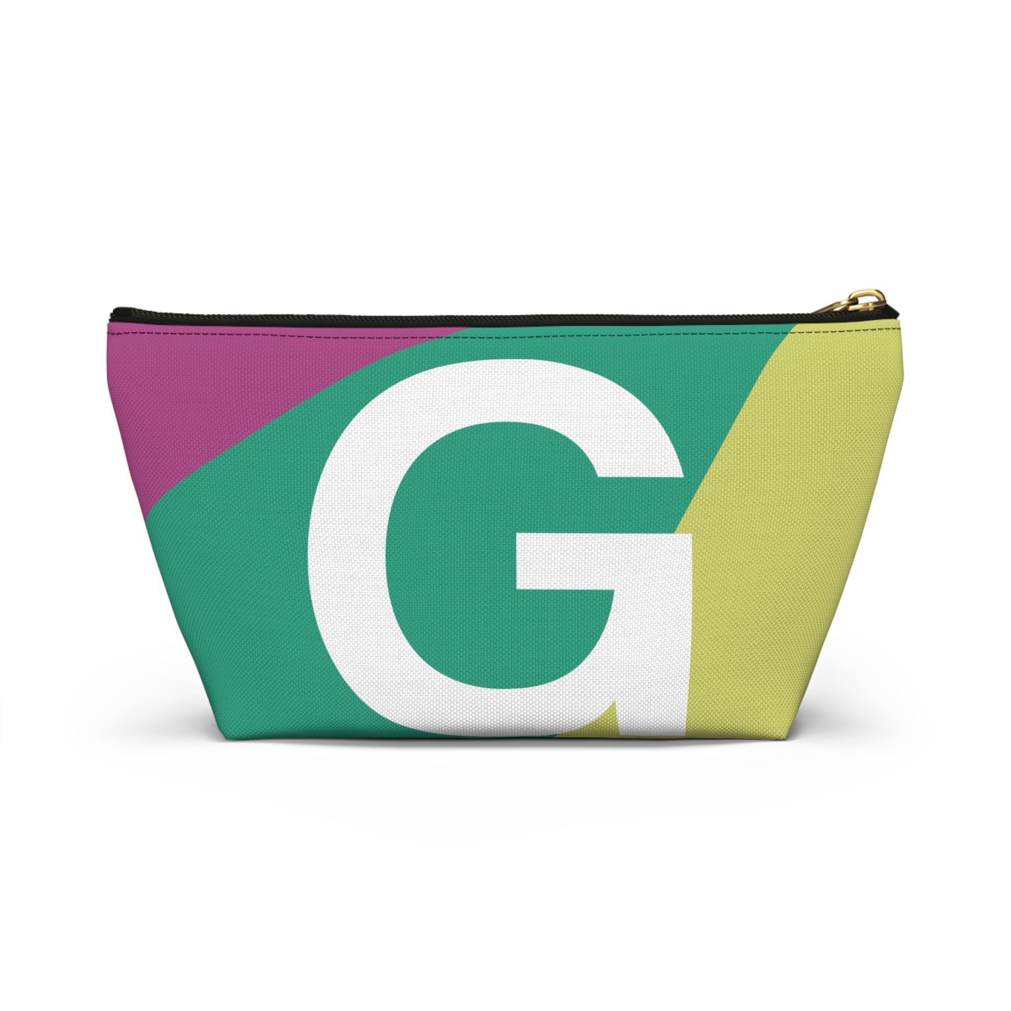 Initials Colorblock Accessory Pouch — Monogram G T-Bottom Cosmetic Bag