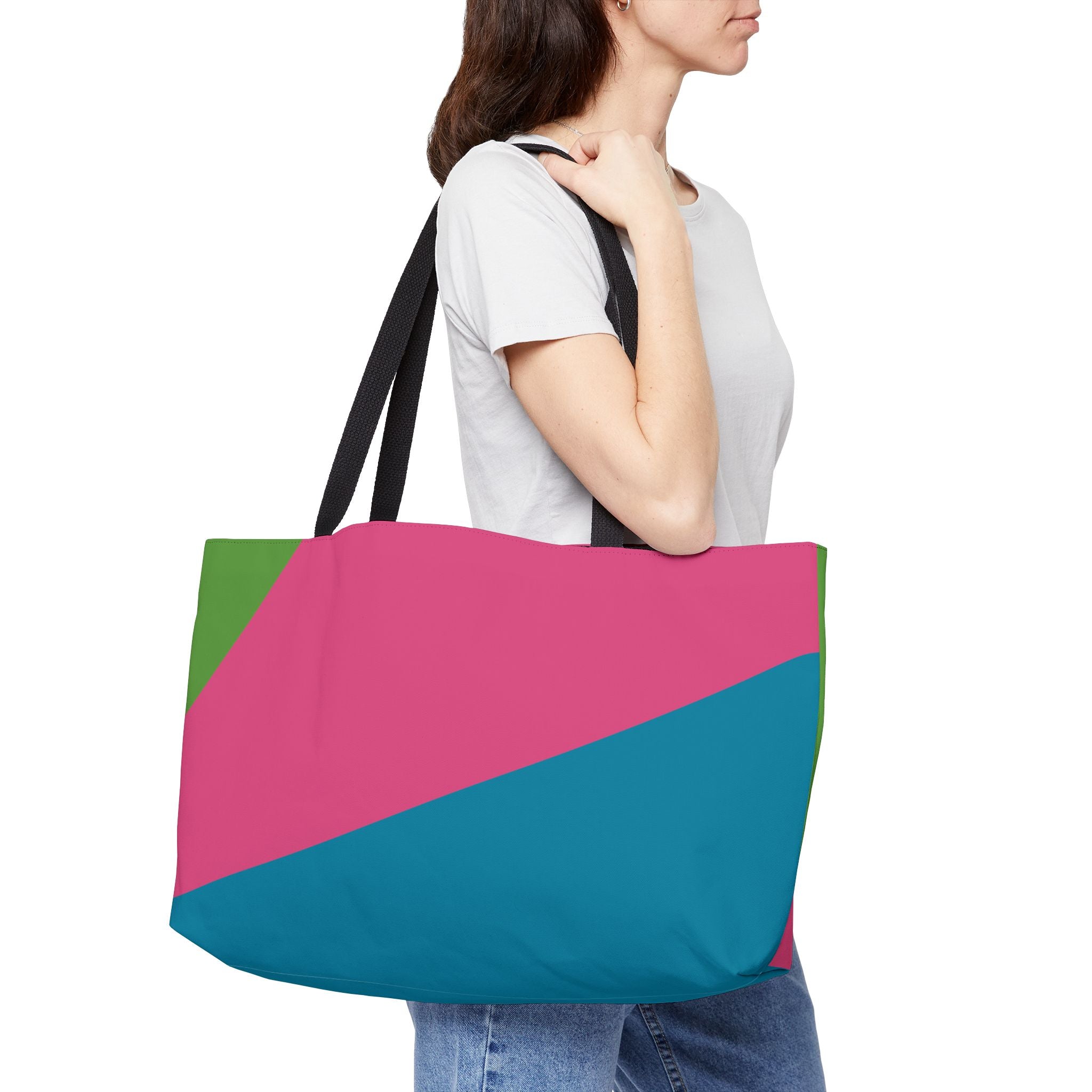 Colorblock Tote Bag