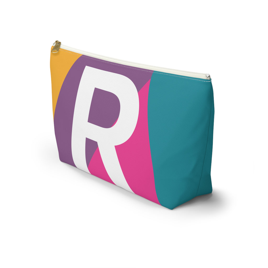 Colorblock Accessory Pouch — Monogram R T-Bottom Cosmetic Bag