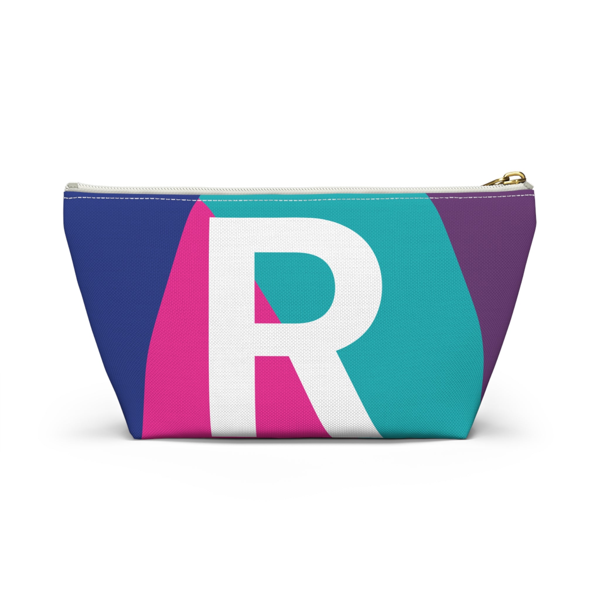 Colorblock Accessory Pouch — Monogram R T-Bottom Cosmetic Bag