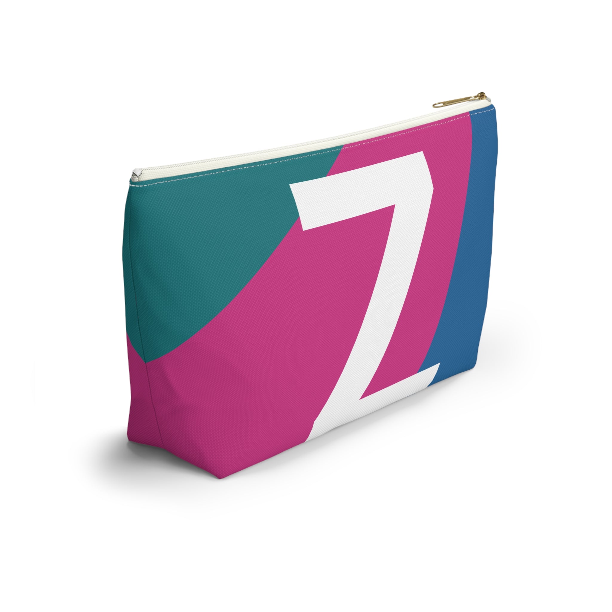 Initials Colorblock Accessory Pouch — Monogram Z T-Bottom Cosmetic Bag
