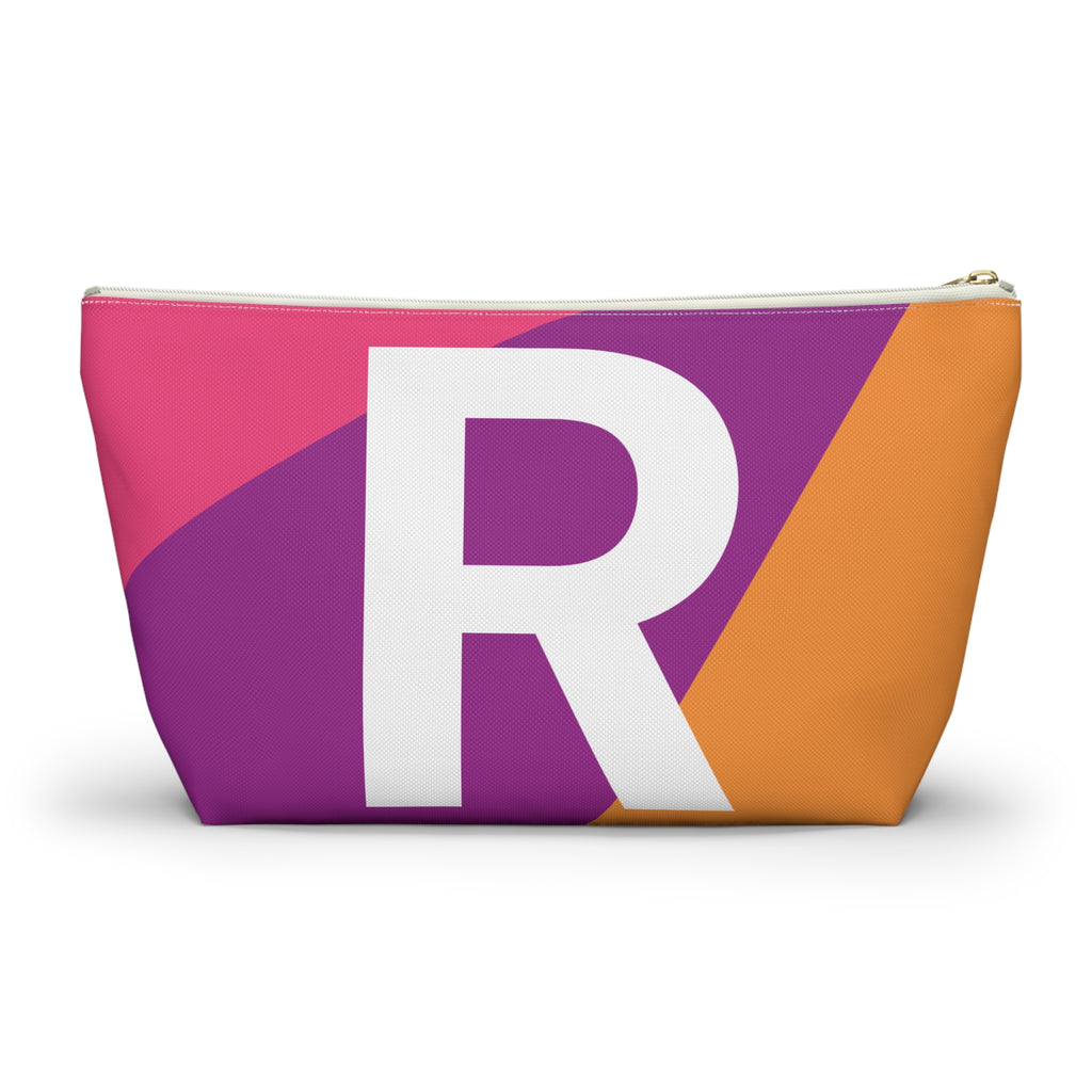 Colorblock Accessory Pouch — Monogram R T-Bottom Cosmetic Bag