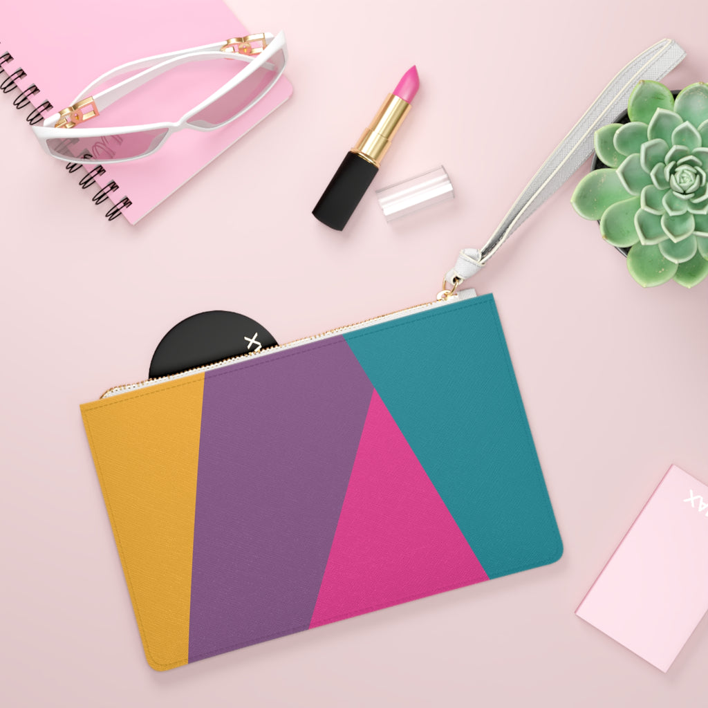 Retro Colorblock Clutch Bag | 80s & 90s Inspired