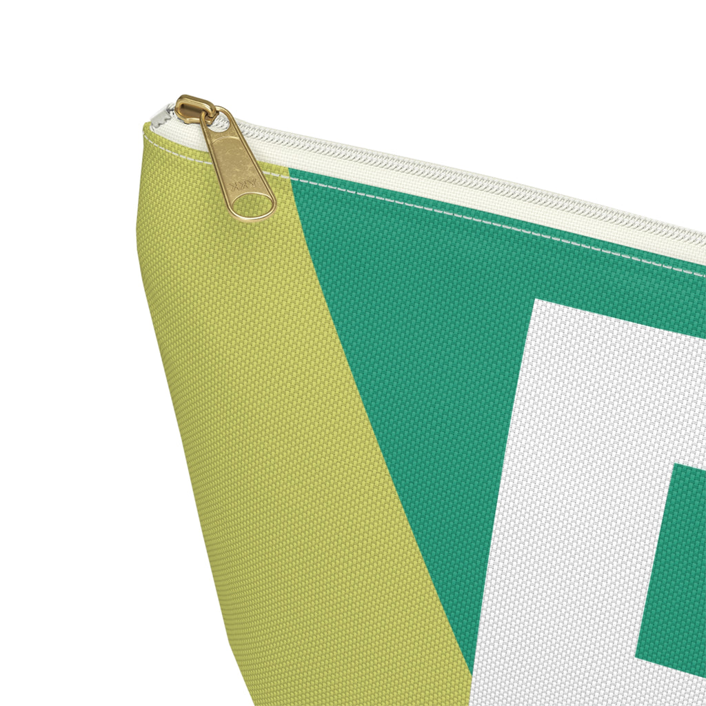 Initials Colorblock Accessory Pouch — Monogram B T-Bottom Cosmetic Bag