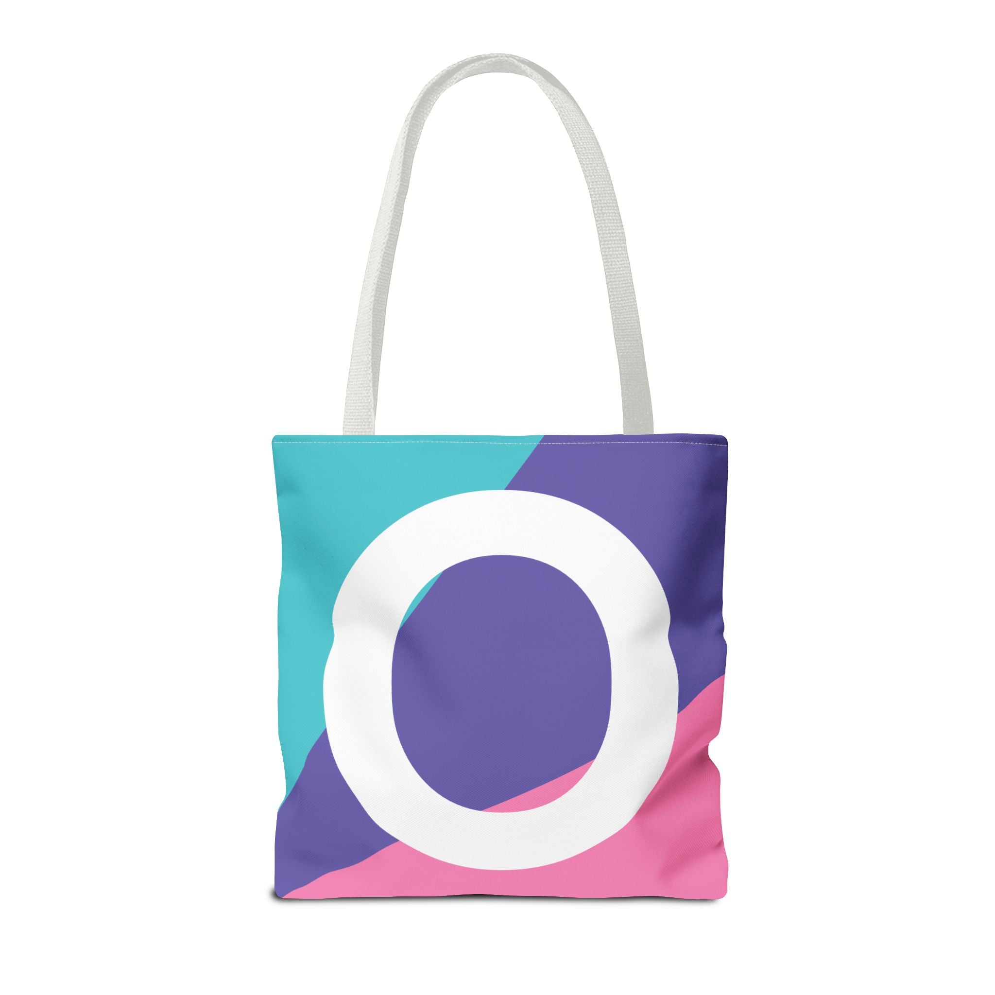 Monogram 'O' Colorblock Tote Bag — Personalized Initial O Shoulder Tote