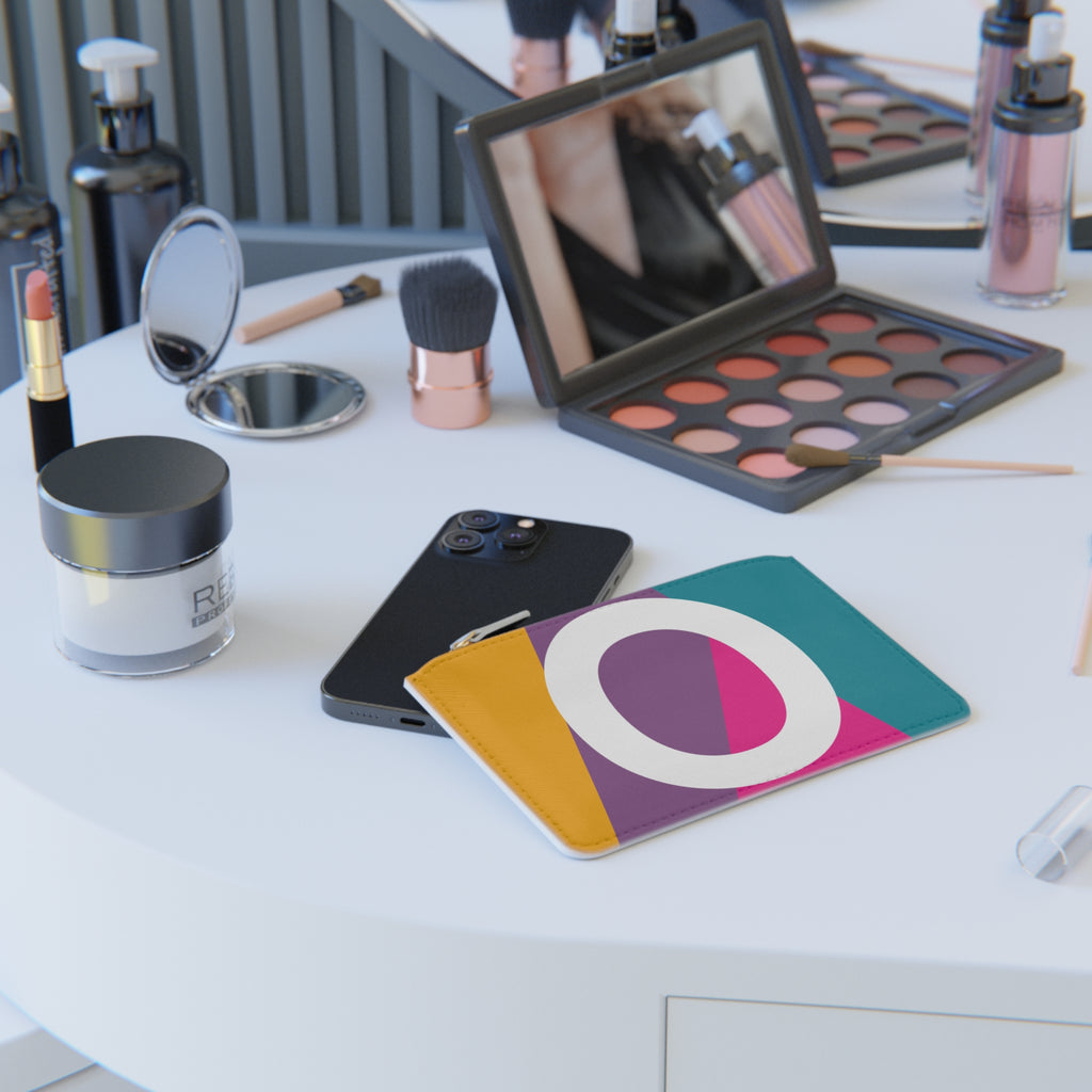 Initial O Mini Clutch — Colorblock Monogram Wristlet Wallet