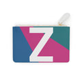 Initial Z Mini Clutch — Colorblock Monogram Wristlet Wallet