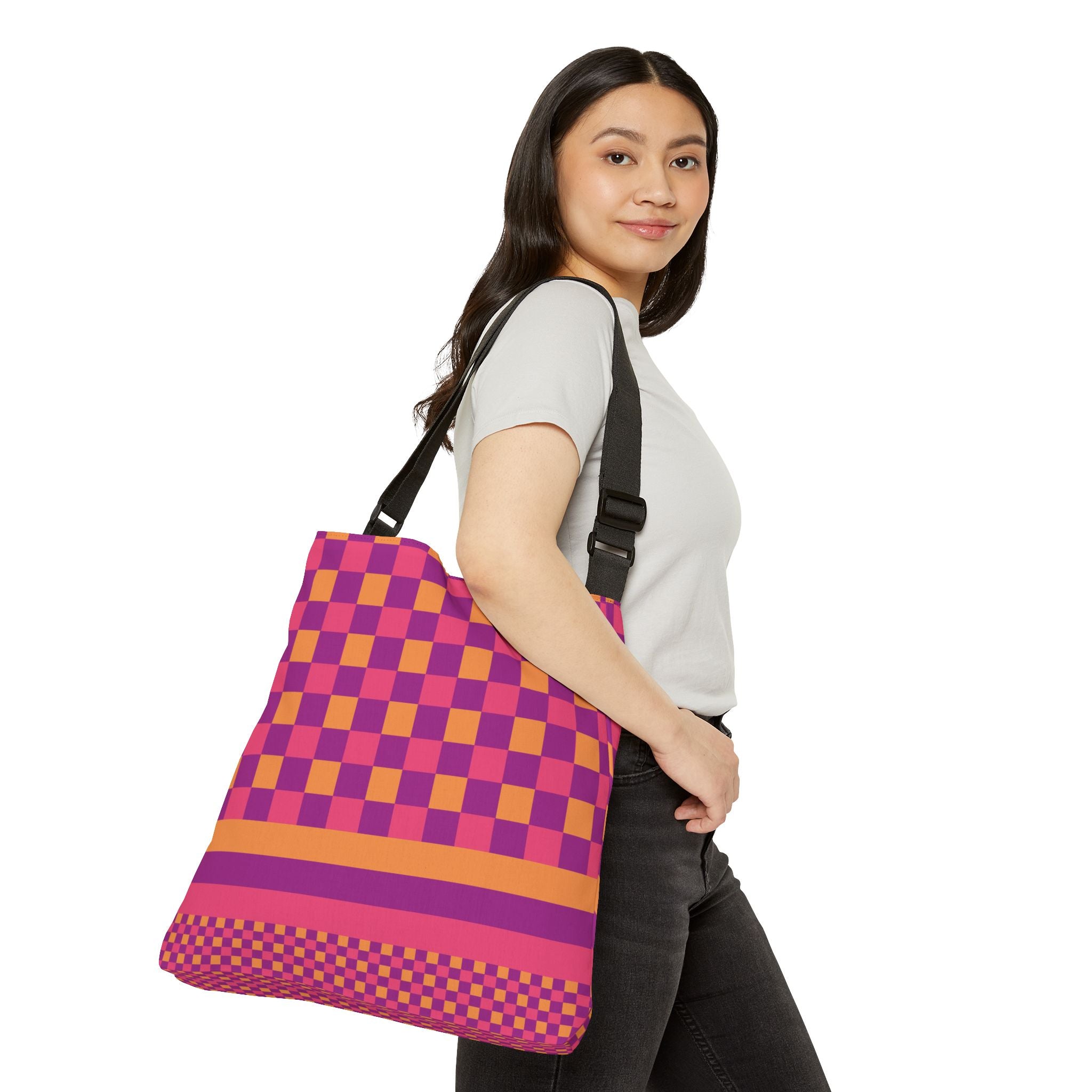 Colorblock Geometric Tote Bag