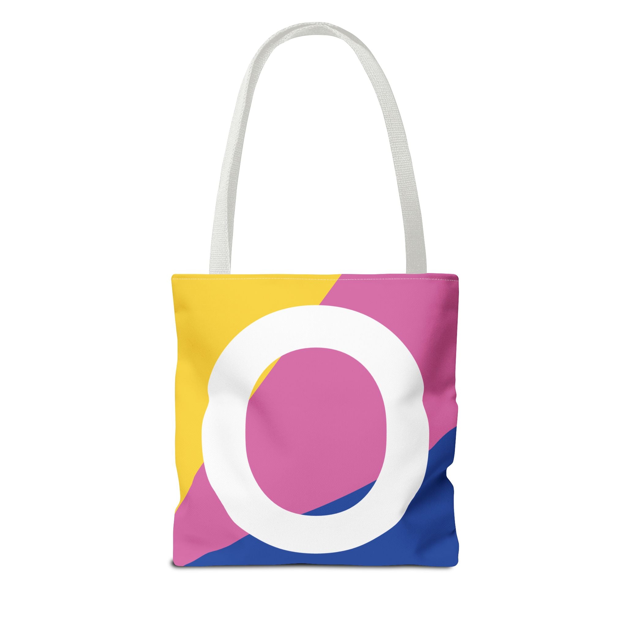 Monogram 'O' Colorblock Tote Bag — Personalized Initial O Shoulder Tote