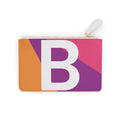 Initial B Mini Clutch — Colorblock Monogram Wristlet Wallet