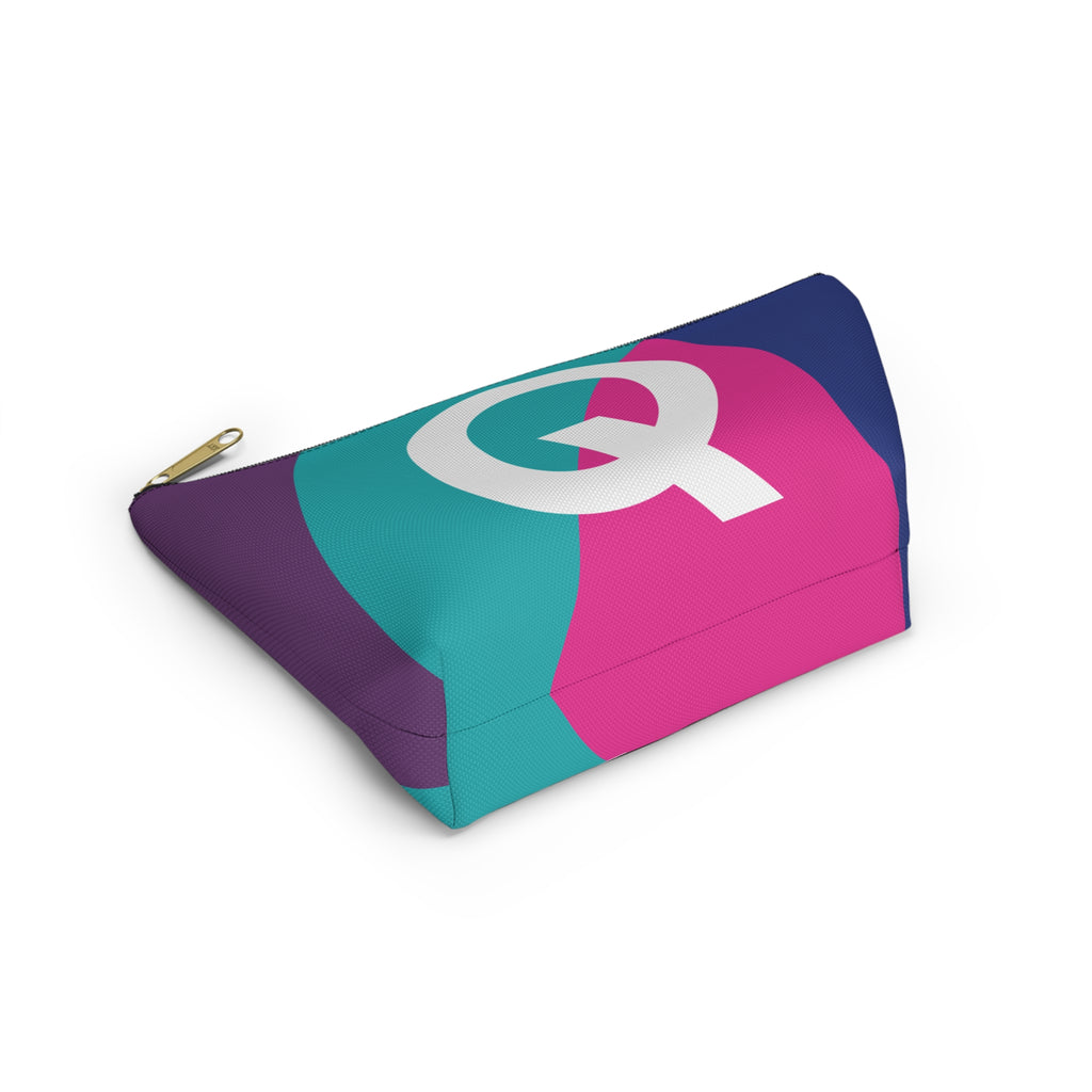 Colorblock Accessory Pouch — Monogram Q T-Bottom Cosmetic Bag