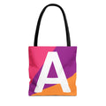 Monogram 'A' Colorblock Tote Bag — Personalized Initial A Shoulder Tote
