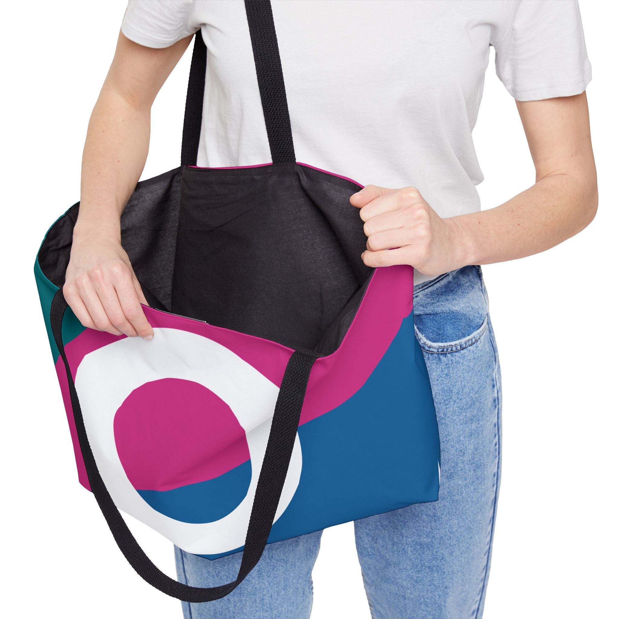 Personalized 'O' Colorblock Tote Bag — Monogram Weekender Tote