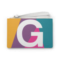 Monogram 'G' Colorblock Clutch Bag — Bold Geometric Wristlet for Everyday & Gifts