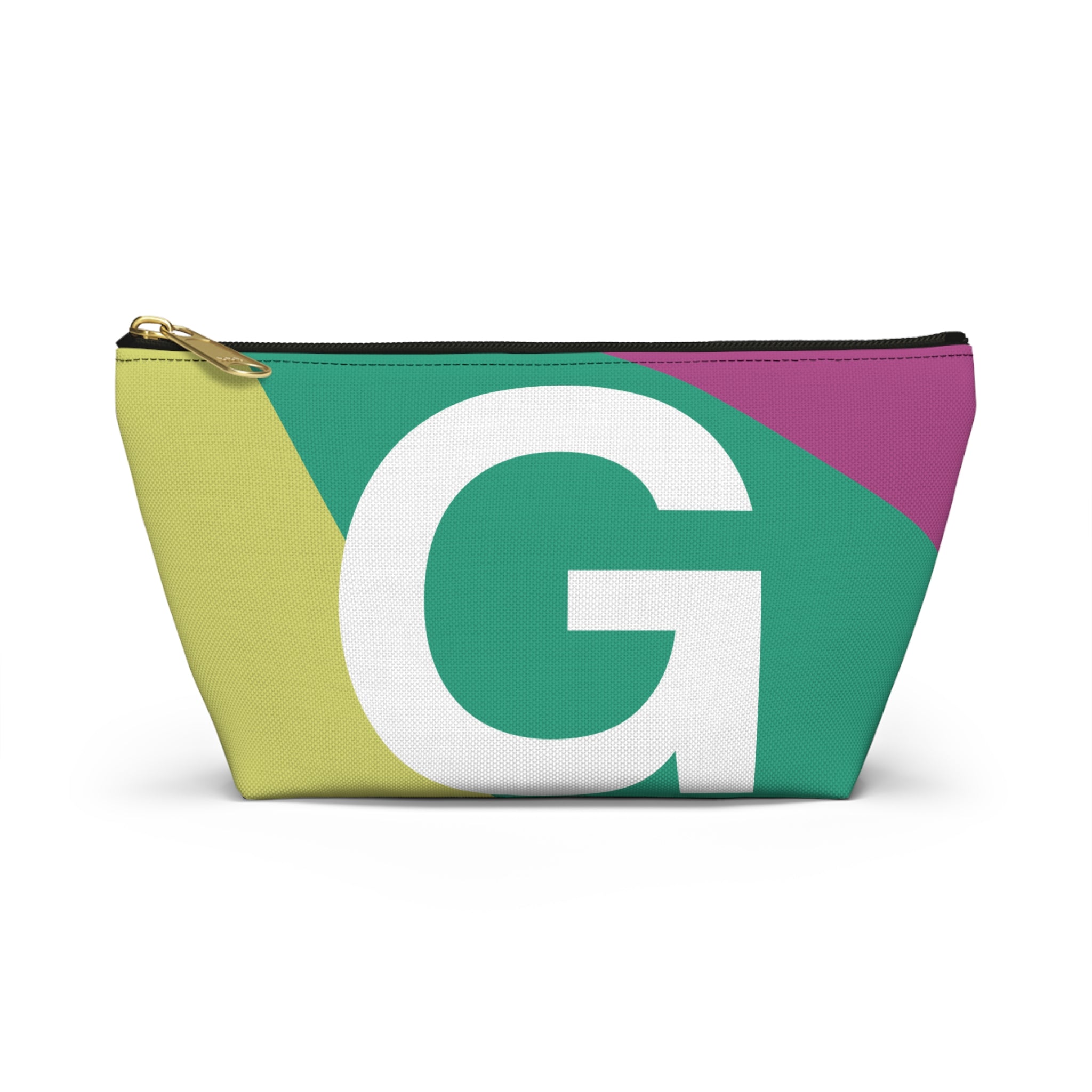 Initials Colorblock Accessory Pouch — Monogram G T-Bottom Cosmetic Bag