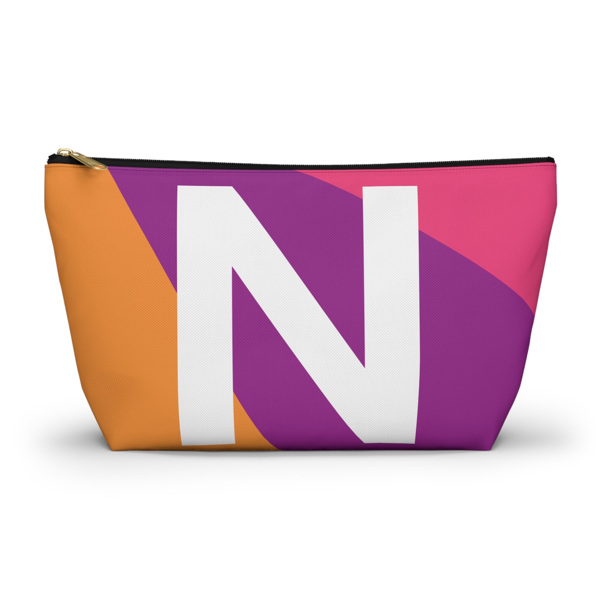 Initials Colorblock Accessory Pouch — Monogram N T-Bottom Cosmetic Bag