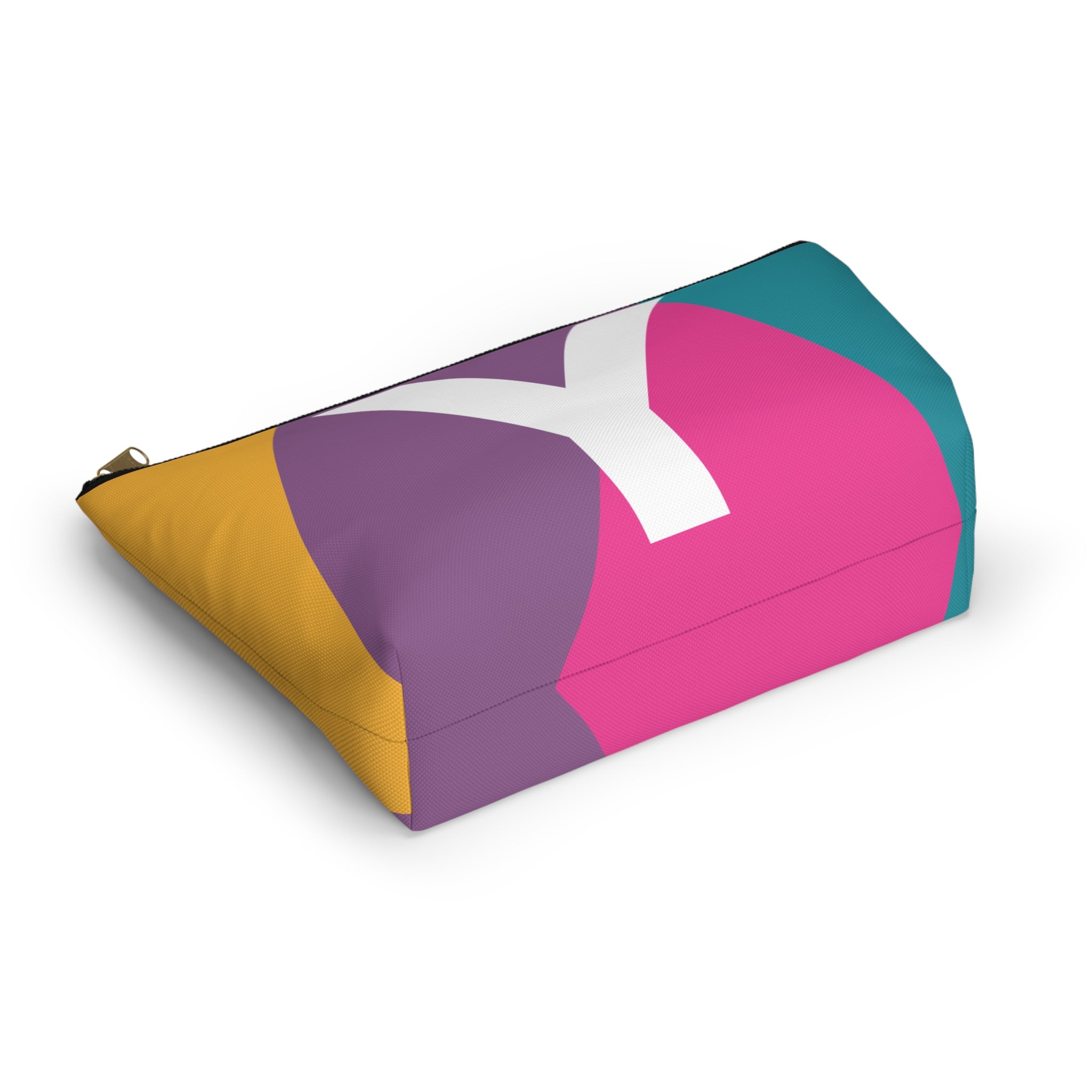 Colorblock Accessory Pouch — Monogram Y T-Bottom Cosmetic Bag