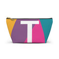 Colorblock Accessory Pouch — Monogram T T-Bottom Cosmetic Bag