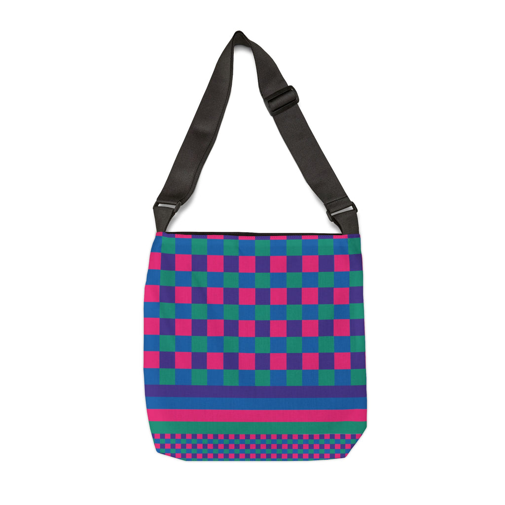 Colorblock Geometric Tote Bag