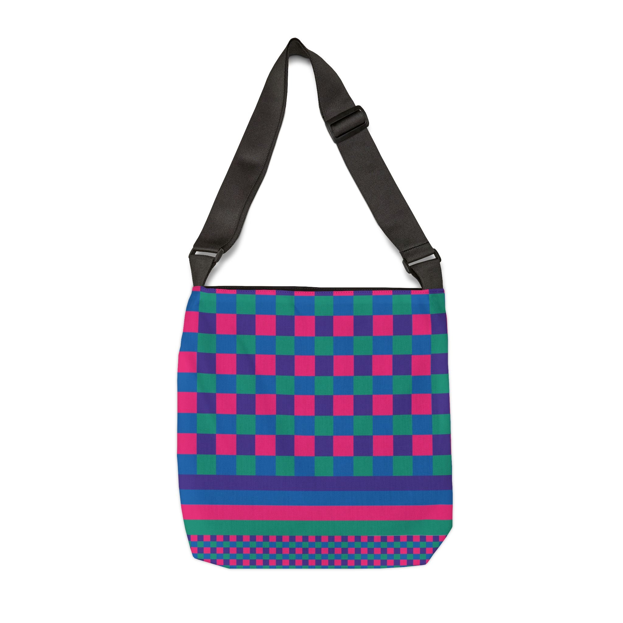 Colorblock Geometric Tote Bag