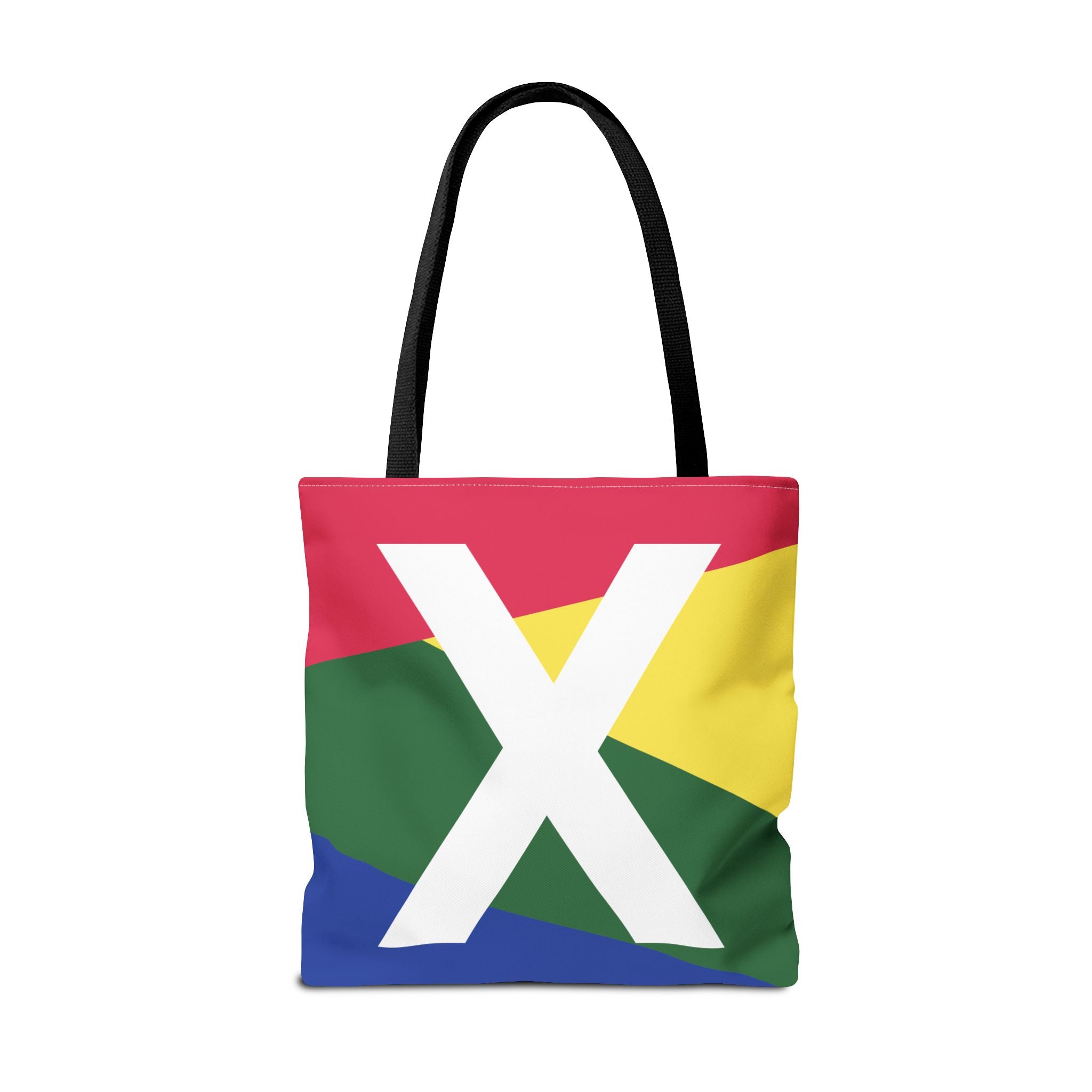 Monogram 'X' Colorblock Tote Bag — Personalized Initial X Shoulder Tote