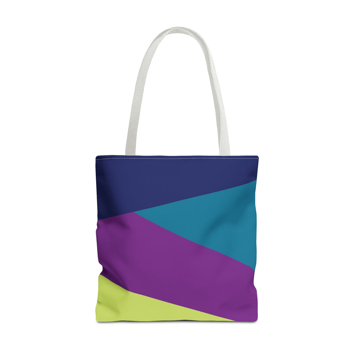 Retro 80s & 90s Inspired Color Block Tote Bag | Stylish Everyday Canvas Shoulder Bag