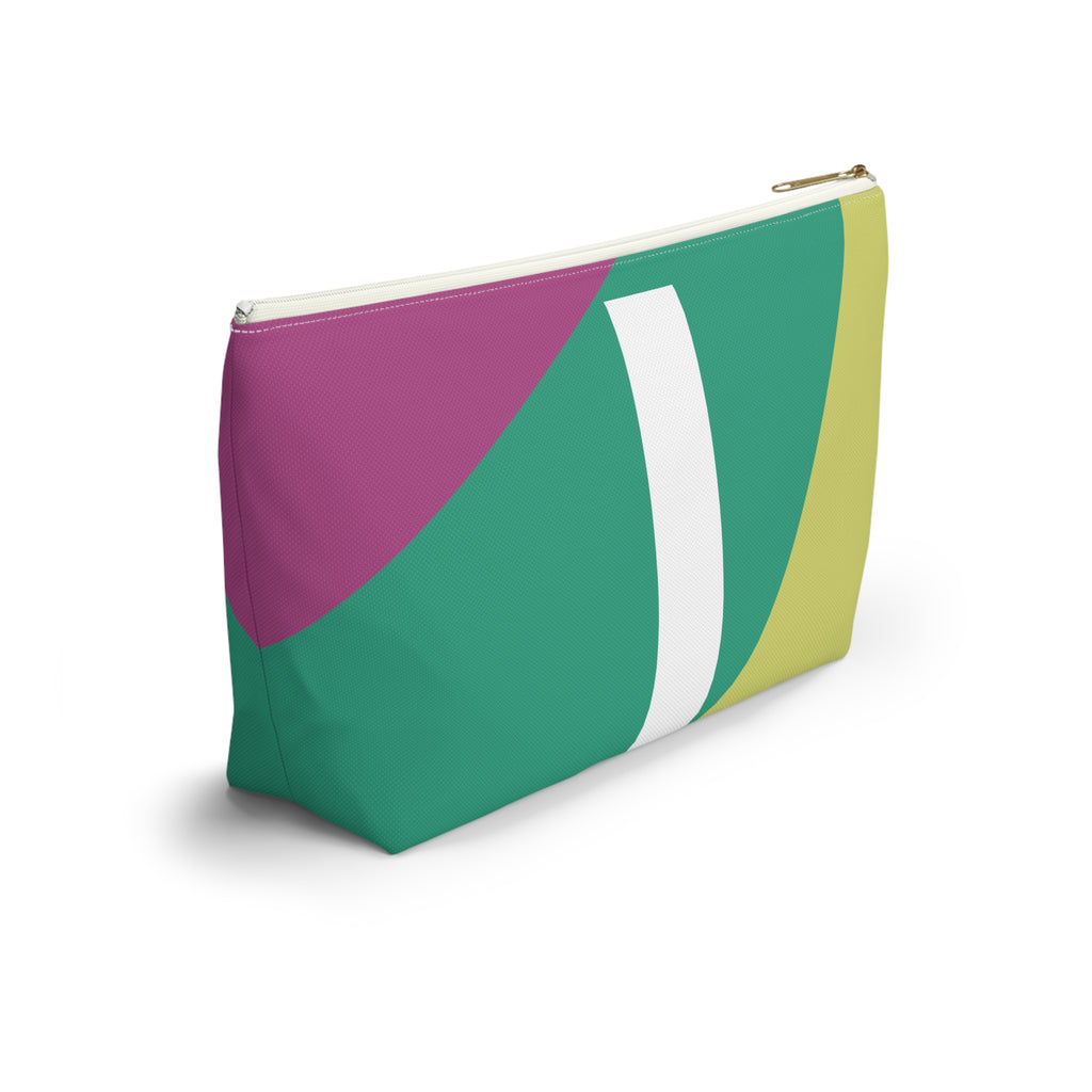 Initials Colorblock Accessory Pouch — Monogram I T-Bottom Cosmetic Bag