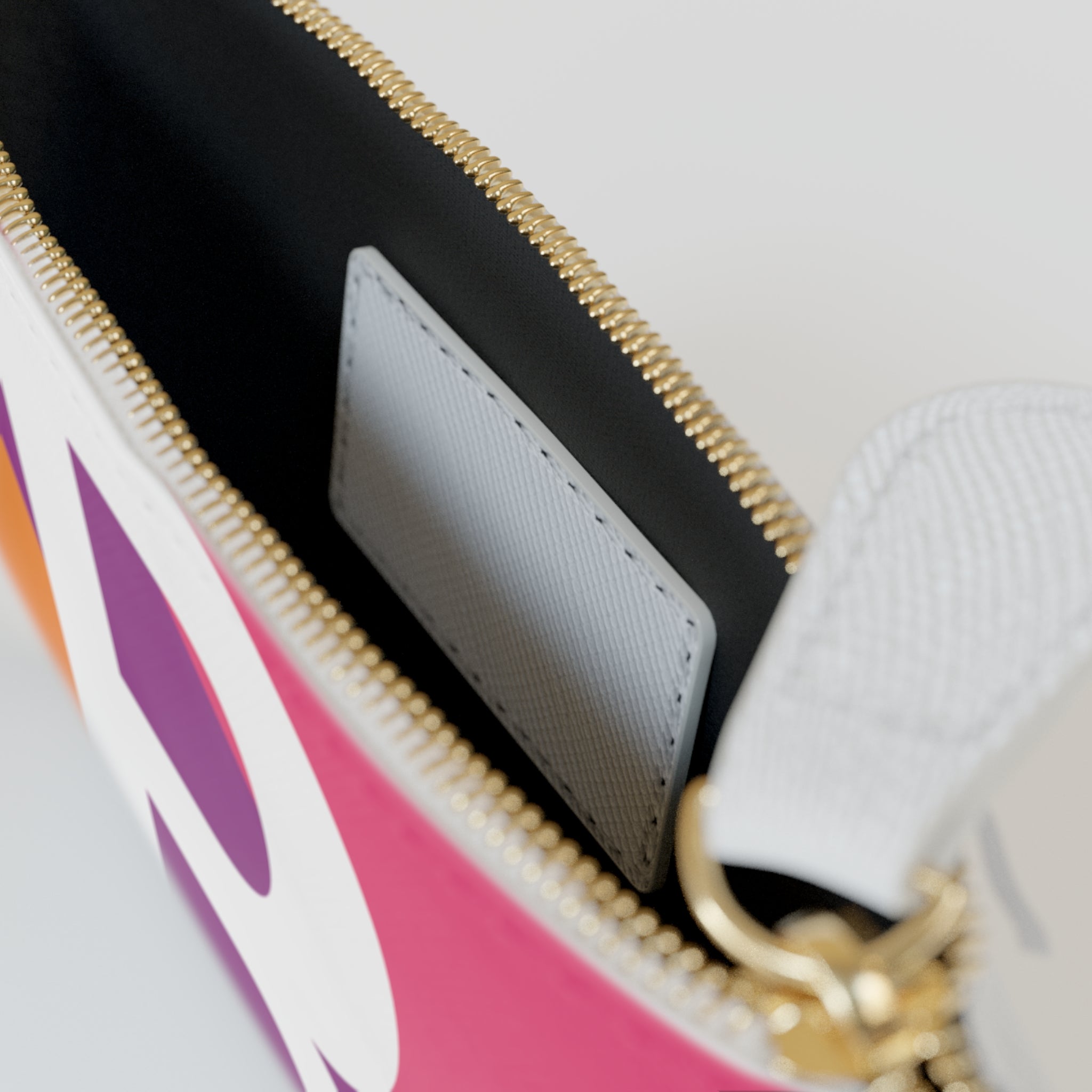 Initial B Mini Clutch — Colorblock Monogram Wristlet Wallet
