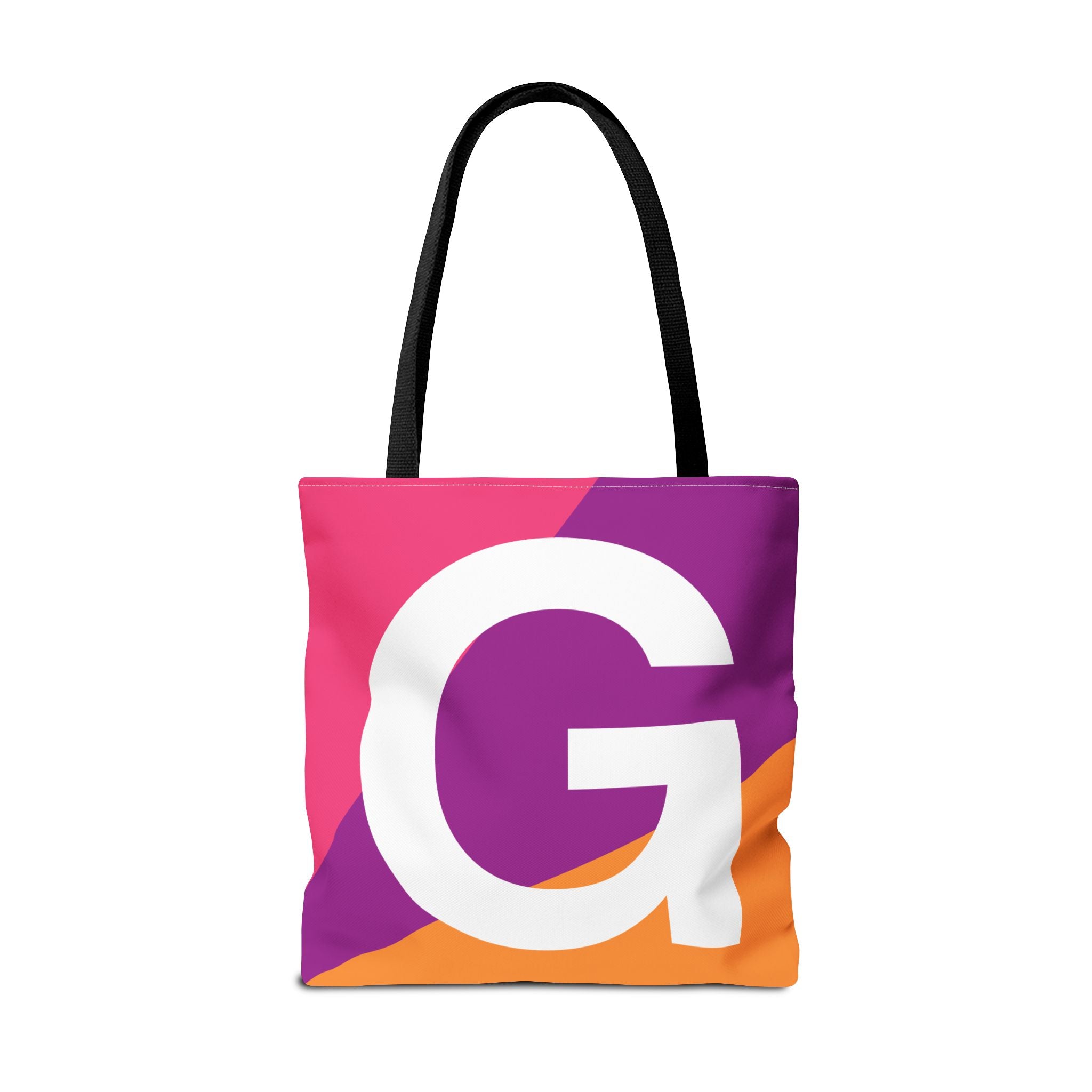 Monogram 'G' Colorblock Tote Bag — Personalized Initial G Shoulder Tote
