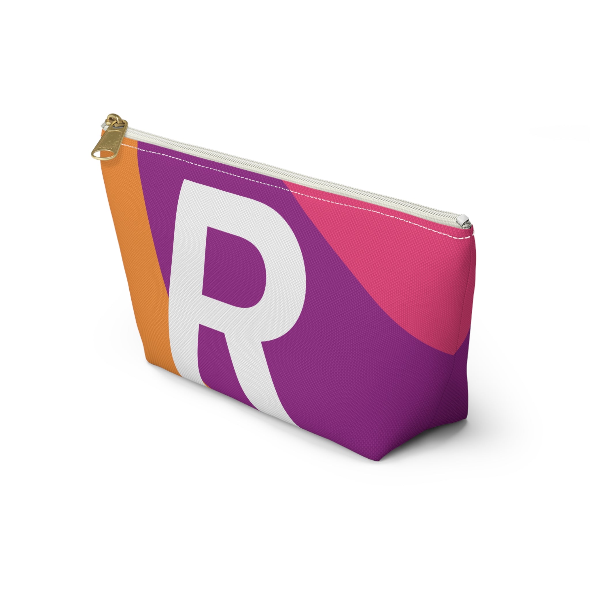 Colorblock Accessory Pouch — Monogram R T-Bottom Cosmetic Bag