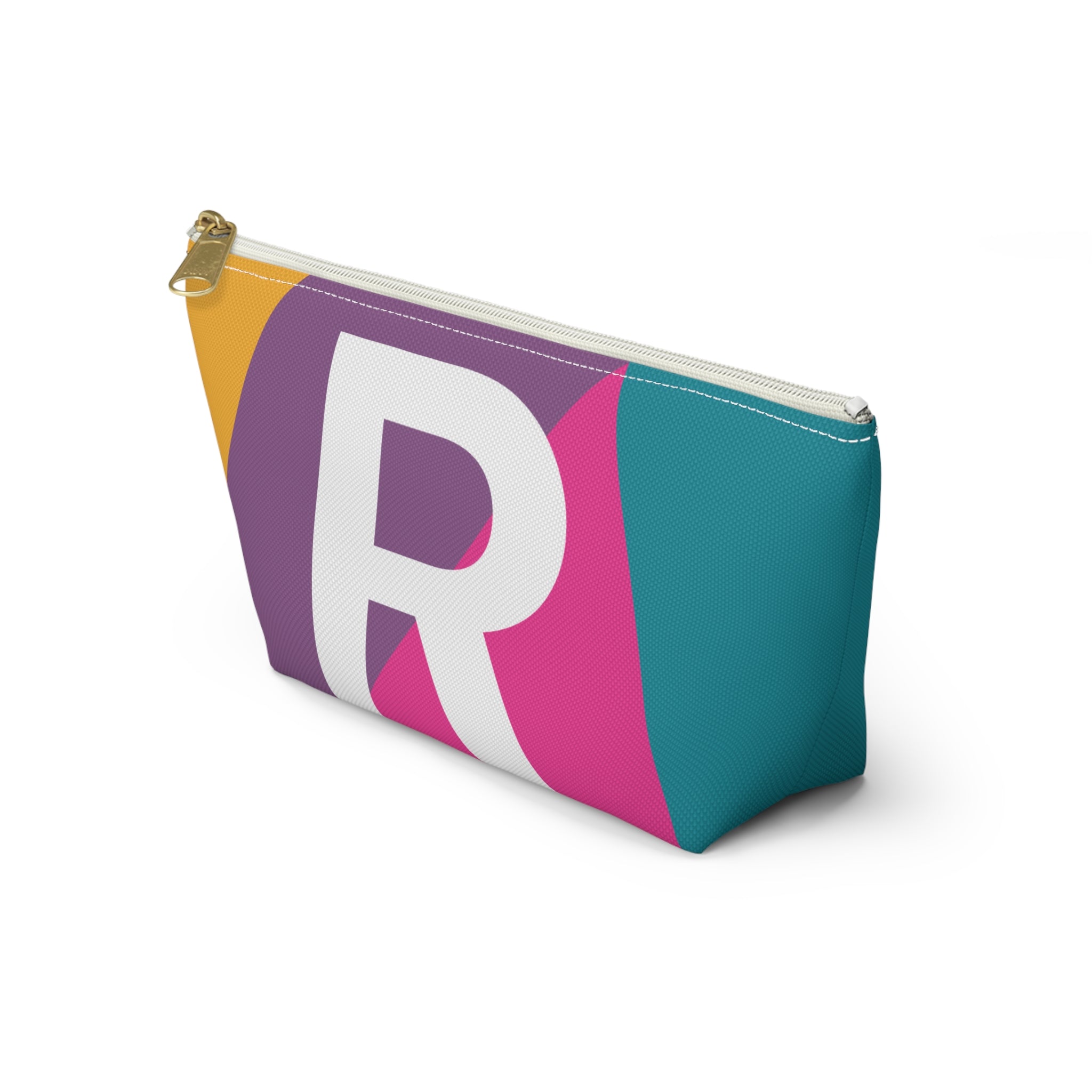 Colorblock Accessory Pouch — Monogram R T-Bottom Cosmetic Bag