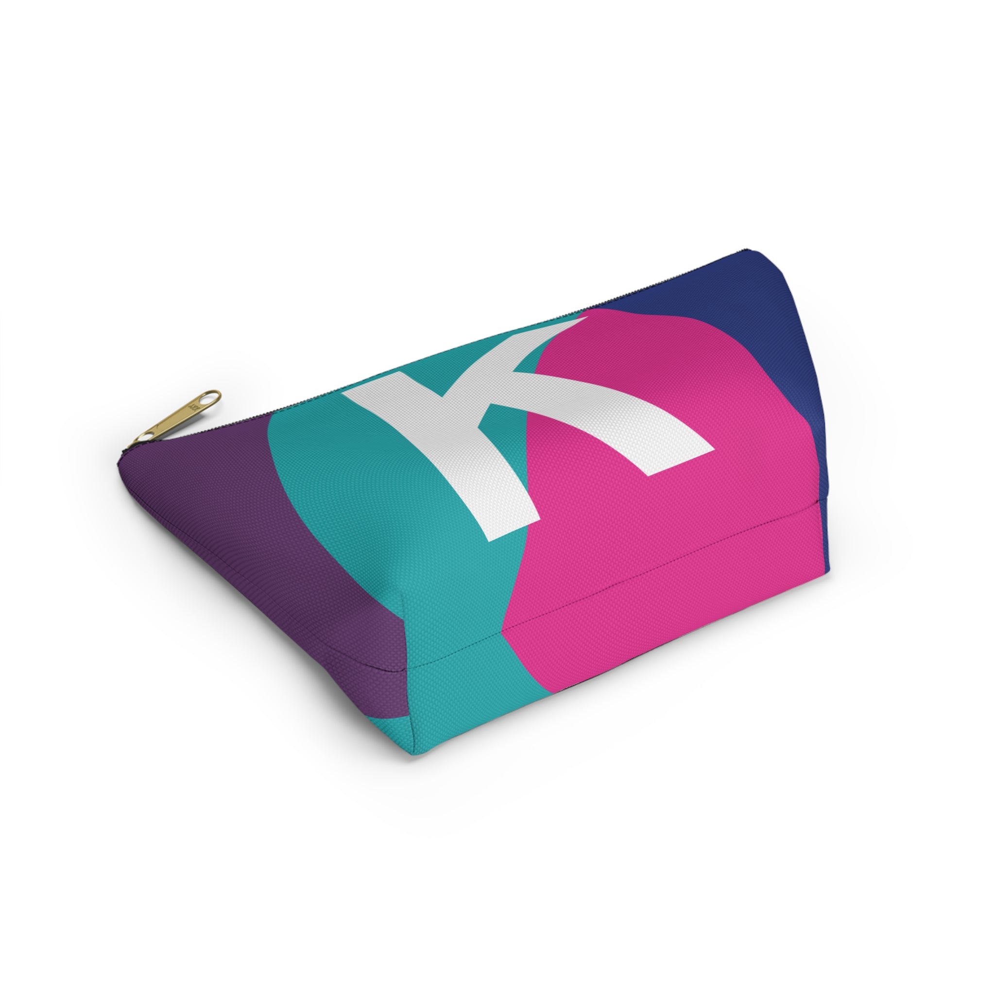 Colorblock Accessory Pouch — Monogram K T-Bottom Cosmetic Bag