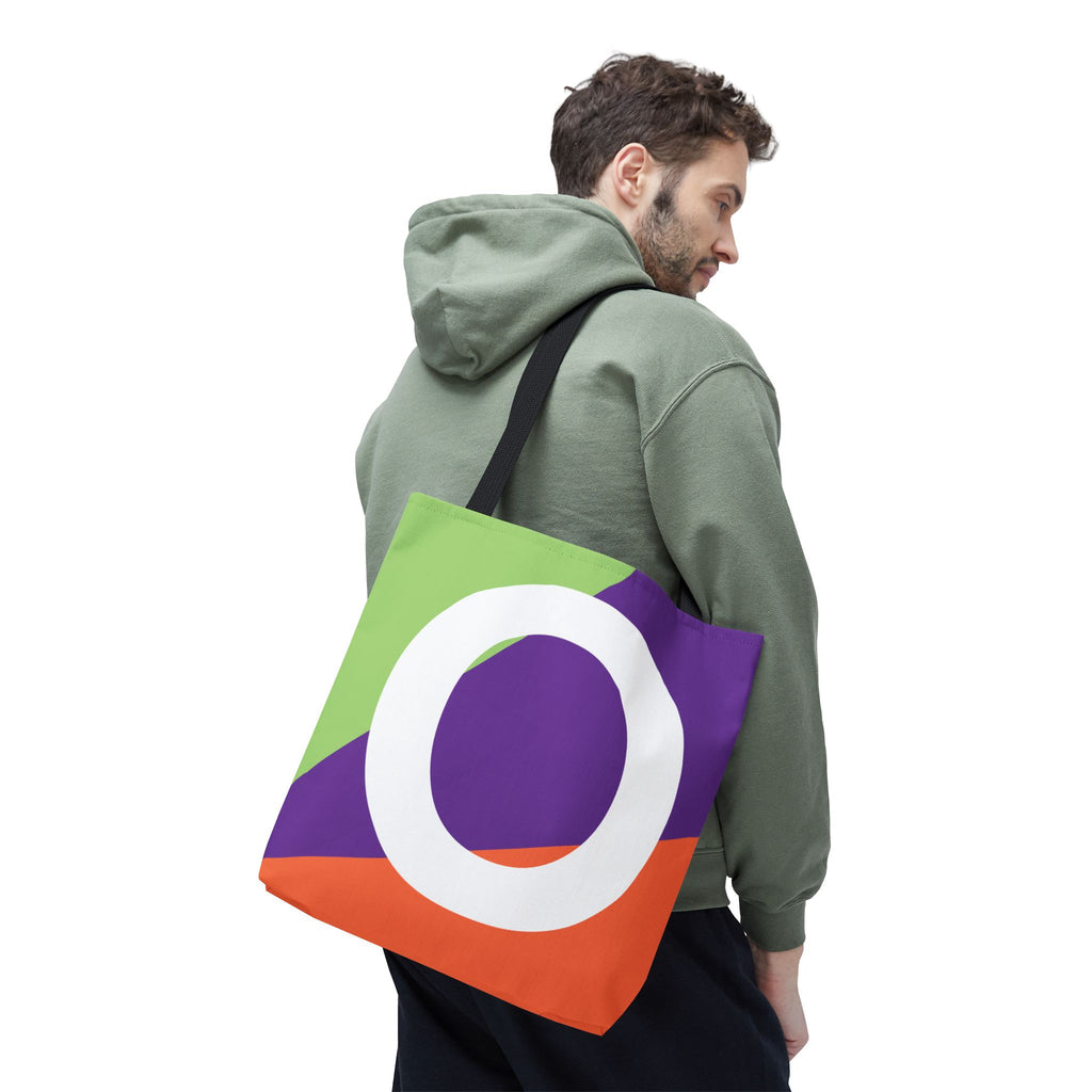 Monogram 'O' Colorblock Tote Bag — Personalized Initial O Shoulder Tote