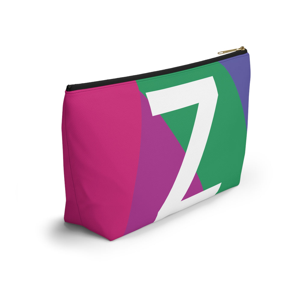 Initials Colorblock Accessory Pouch — Monogram Z T-Bottom Cosmetic Bag